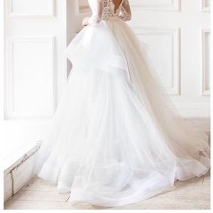 Tulle layered wedding skirt